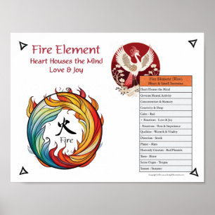 Poster Acupuntura do Elemento Fogo