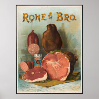 Poster Ad. Carne Antiquada Rohe & Bro
