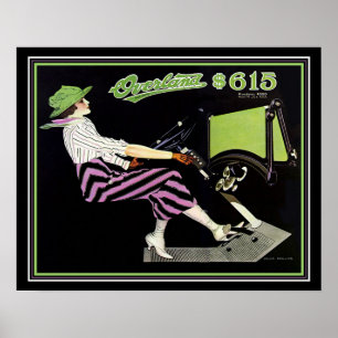Póster Ad-Coles Phillips 16x20 Roadster Deco "Overland"