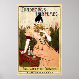 Poster Ad. Cosméticos De Fragrância Vintage, PERFUMES, DE