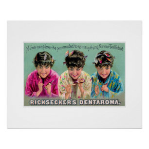 Póster Ad Dentaroma Vintage Dentpaste de dente de Ricksec