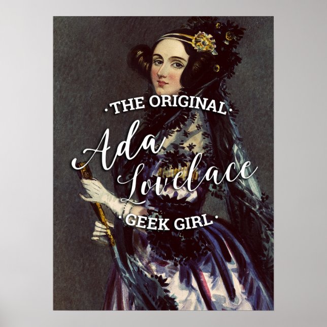 Poster Ada Lovelace - A Geek Original (Frente)