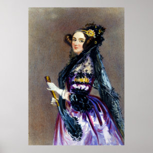 Póster Ada Lovelace por Alfred Edward Chalon