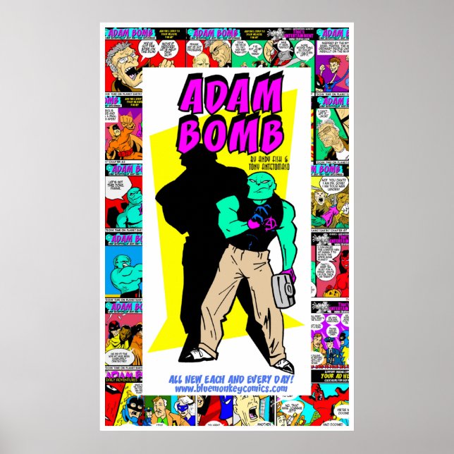 Póster Adam Bomb Daily Adventures One Year Anniversário! (Frente)