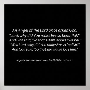 Poster Adam e cristão do divertimento da véspera