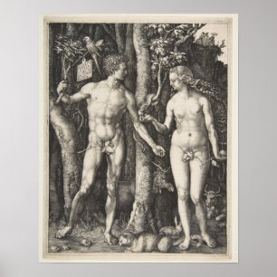 Póster Adam e Eve, 1504
