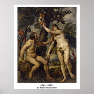Poster Adam e véspera por Peter Paul Rubens