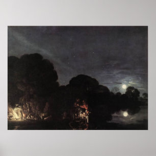 Póster Adam Elsheimer Flight Into Egypt