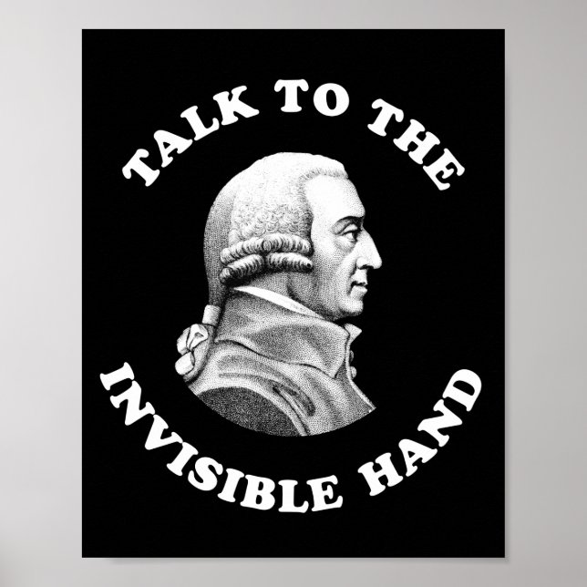 Poster Adam Smith - Fale Com A Mão Invisível - Engraçado  (Frente)