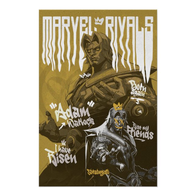 Póster Adam Warlock – Marvel Rivals Fanart (Frente)
