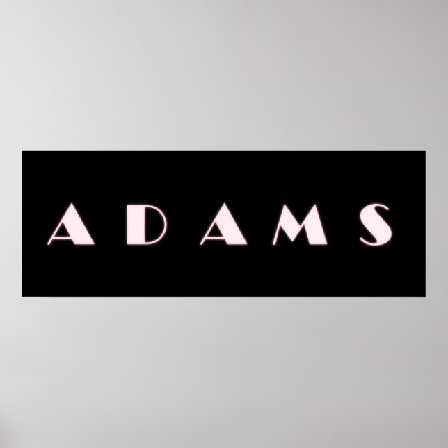 Póster ADAMS - Alphabet - Letra Name Art (Frente)