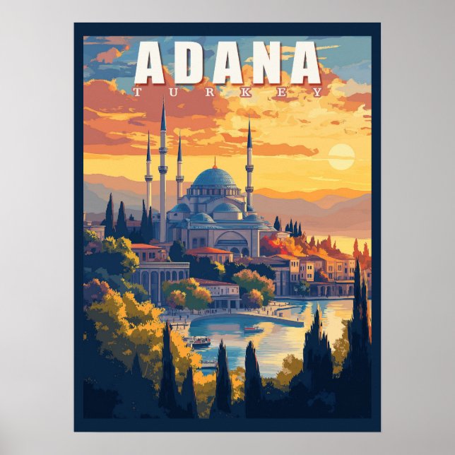 Poster Adana - Fotos impressionantes da Cidade Vibrante d (Frente)