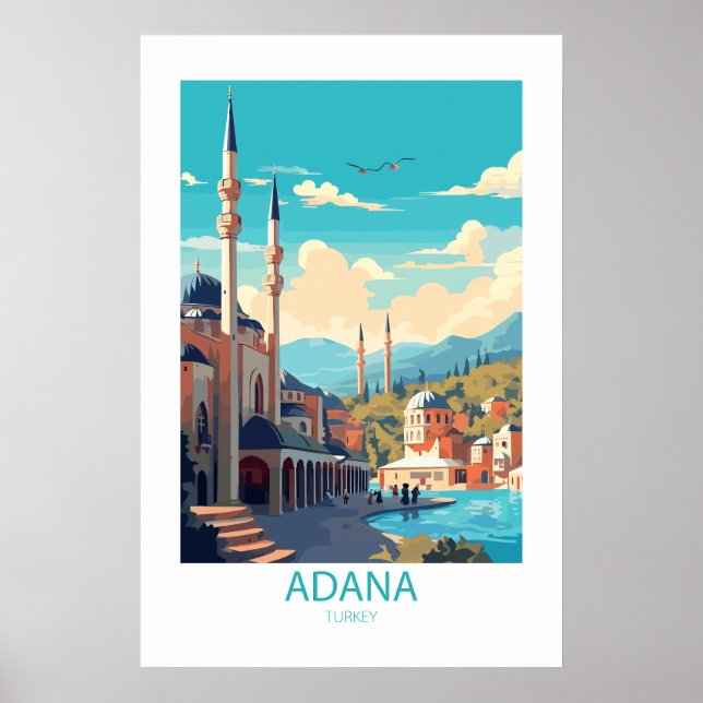 Poster Adana Turkey Familiar Viagem Places (Frente)