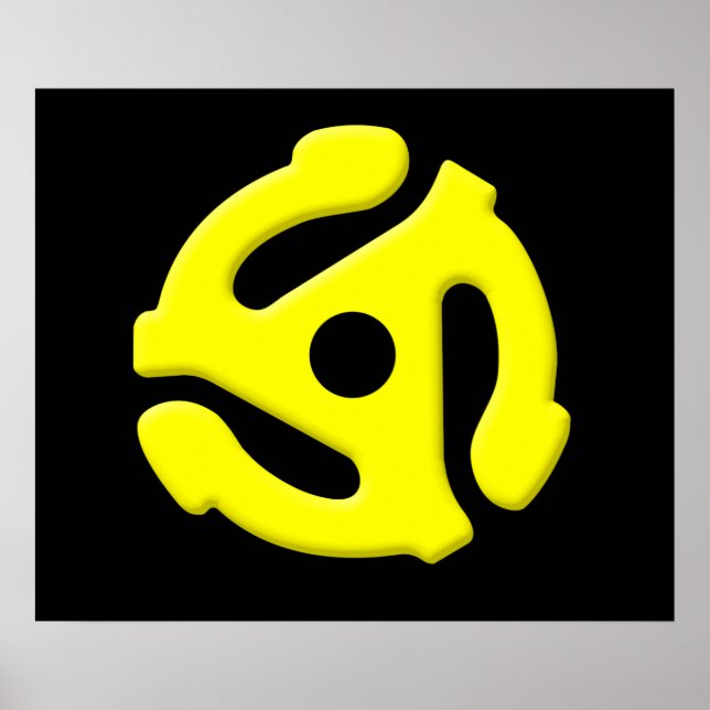 Póster Adaptador de registro de vinil de 45 rpm (Frente)