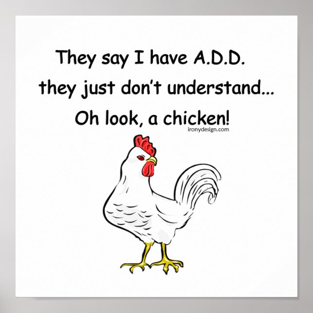 Poster ADD Chicken Humor (Frente)