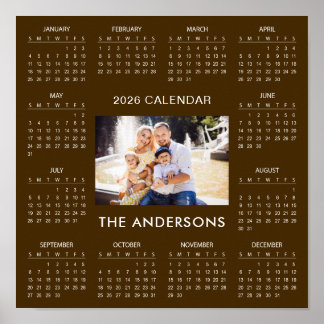 Poster Add Your Own Family Photo 2026 Calendar |