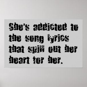 POSTER ADDICTED SONG LYRICS HEART SPILL SAD EMO COMMENTS