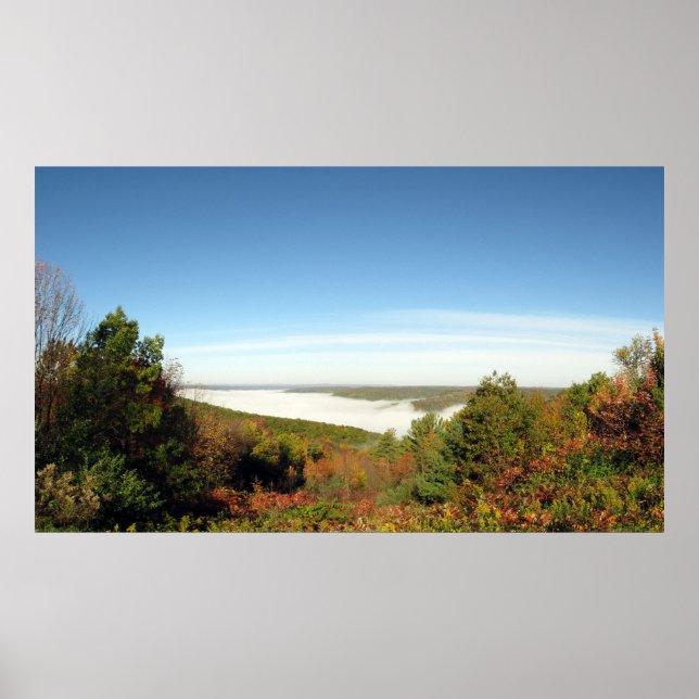 Poster Addison Pinnacle Fall Cors and Foggy Valley (Frente)