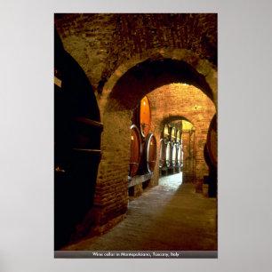 Póster Adega de vinho em Montepulciano, Toscânia, Italia