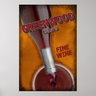 Poster Adegas de Greenwood - vinho fino
