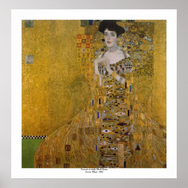 Póster Adele Bloch Bauer por Gustav Klimt (Frente)