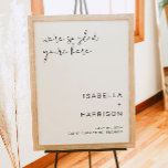 Poster ADELLA - Boas-vindas ao casamento simples minimali<br><div class="desc">Este sinal de boas-vindas do casamento apresenta uma fonte moderna e moderna e design minimalista. Edite facilmente o texto *maioria* para corresponder ao seu evento. As cores são 100% editáveis.</div>