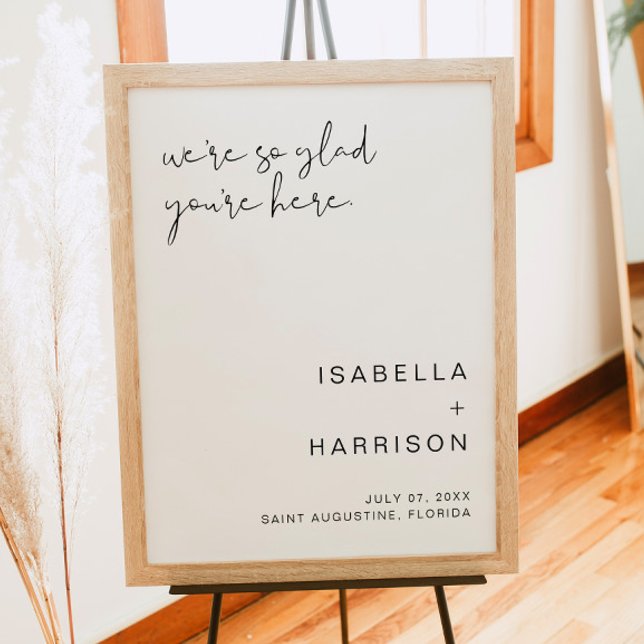 Poster ADELLA- Boas-vindas de casamento simples minimalis (Criador carregado)