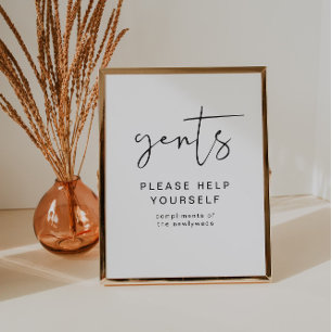 Poster ADELLA Edgy Modern Gents Bathroom Toiltry
