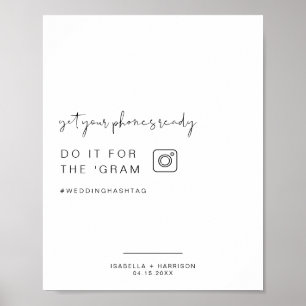 Poster ADELLA Edgy Modern Instagram Hashtag Sinal de Casa