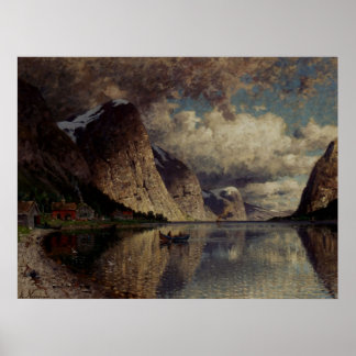 Poster Adelsteen Normann Um Dia Nublado Num Fjoro