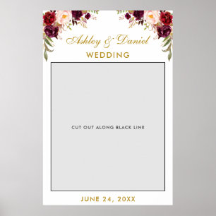Poster Adereços para cabine de fotos de casamento Doura