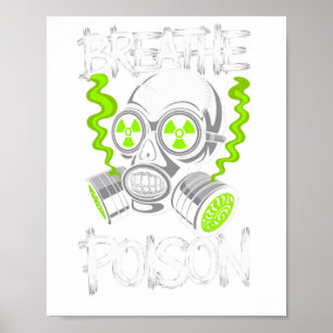 Poster Adesivo de Crânio Tóxico Drifter 