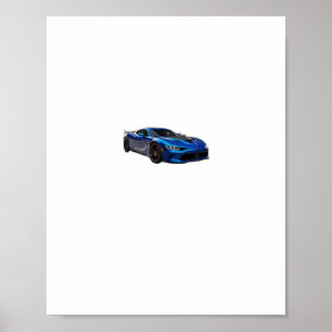 Poster Adesivo de demônio de velocidade azul