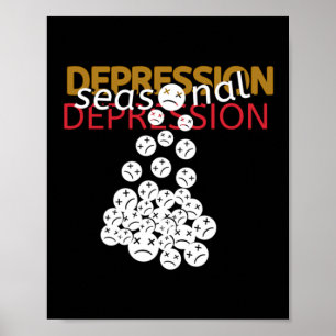 Poster Adesivo de depressão sazonal