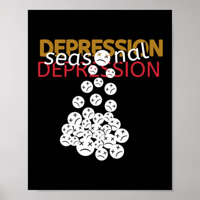 Poster Adesivo de depressão sazonal (Frente)