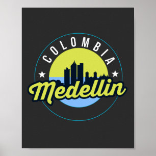 Poster Adesivo de paisagem urbana da Colômbia Medellin