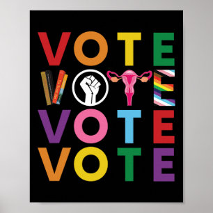 Poster Adesivo de progresso da igualdade de votos1
