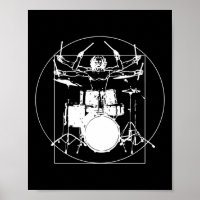 Adesivo do Baterista do Homem Vitruviano