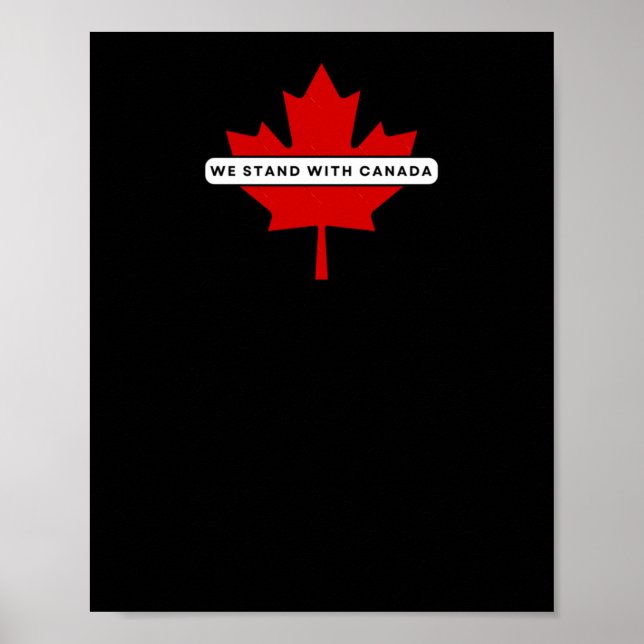 Poster Adesivo Nós Apoiamos o Canadá (Frente)