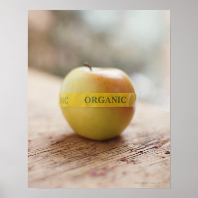 Póster Adesivo orgânico em maçã (Frente)
