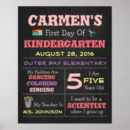 Poster Adesivos para Foto de Crianças no Primeiro Dia de 