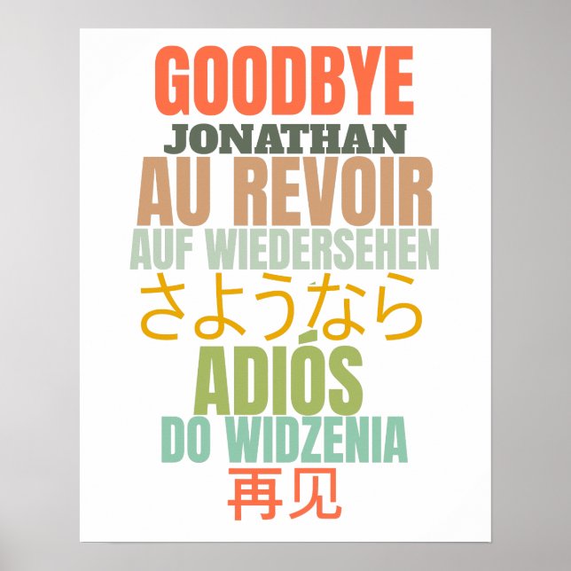 Poster Adeus Farewell (Frente)