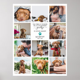 Poster Adeus Mais Difícil | Pet Memorial Colagem de 11 Fo