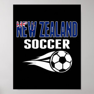 Poster Adeus New Zealand Soccer Fãs Jersey Suporte Nova Z