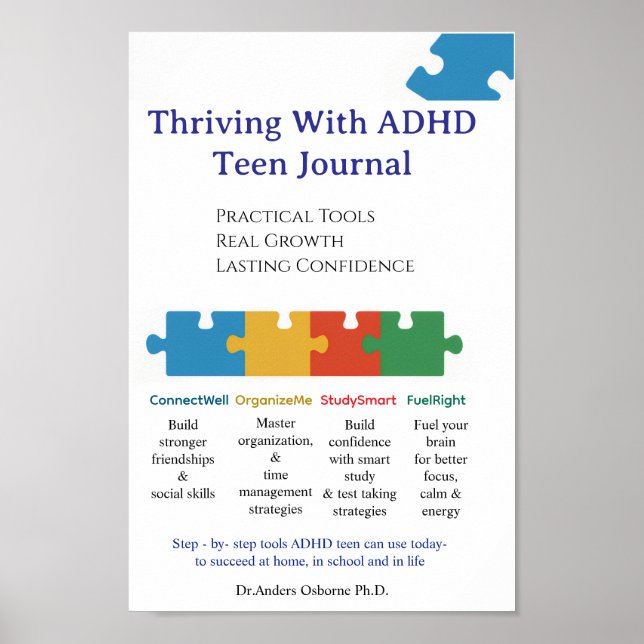 Poster ADHD  2] Use this one ***FRONT COVER  TEEN JOURNAL (Frente)