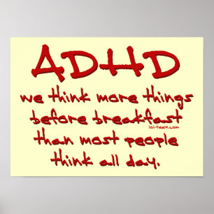 Póster ADHD pensam mais
