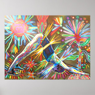 Póster adho mukha svanasana 2010 digitalmente