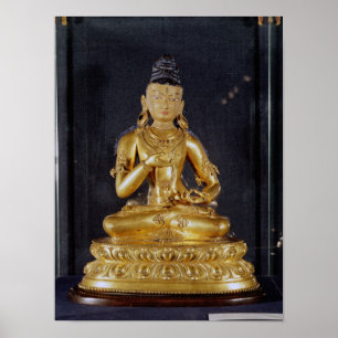 Poster Adibuddha Vajrasattva assentado na meditação