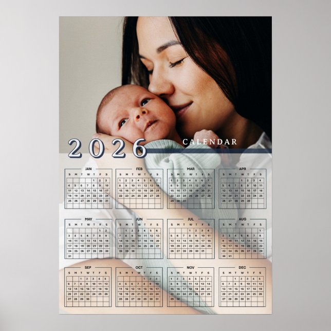 Poster Adicionar foto de calendário de 2026 (Frente)