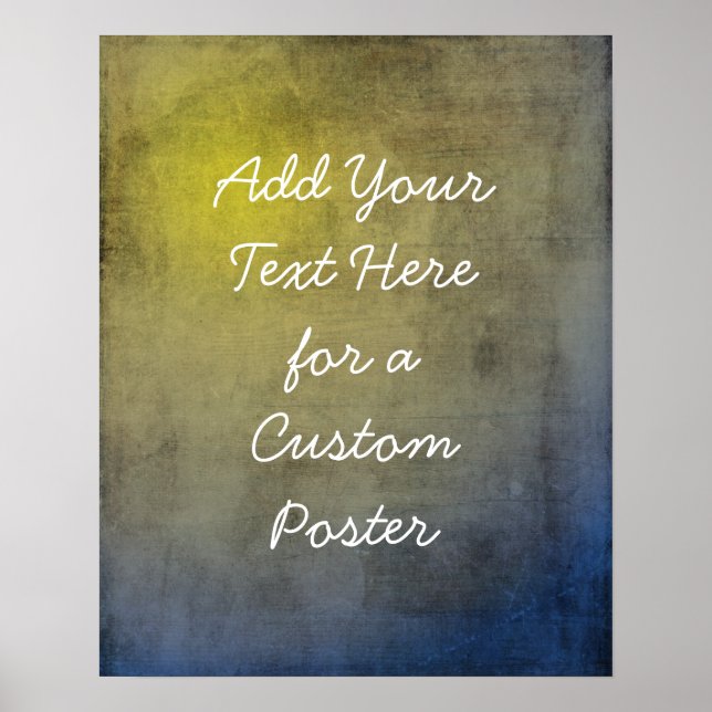 Poster Adicionar o texto personalizado Amarelo e Azul Gru (Frente)